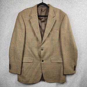 Lands End Blazer Mens Size 41L Sport Coat Jacket Lambswool Casual 2 Button...